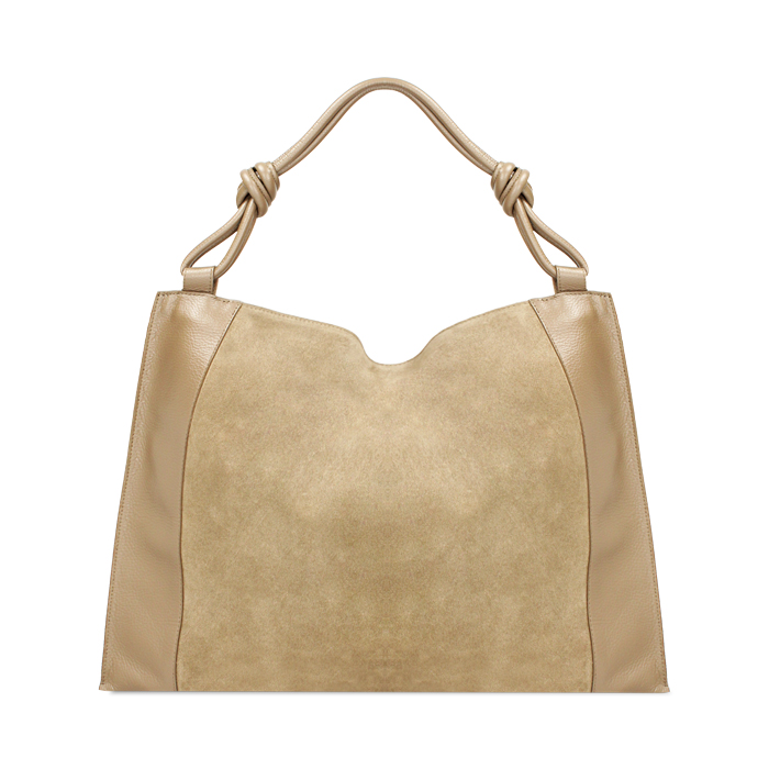 Borsa a spalla donna taupe