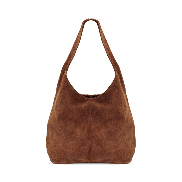 Bolso de hombro mujer gamuza marrón