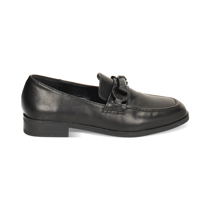 WOMEN SHOES MOCASSINS SYNTHETIC NERO