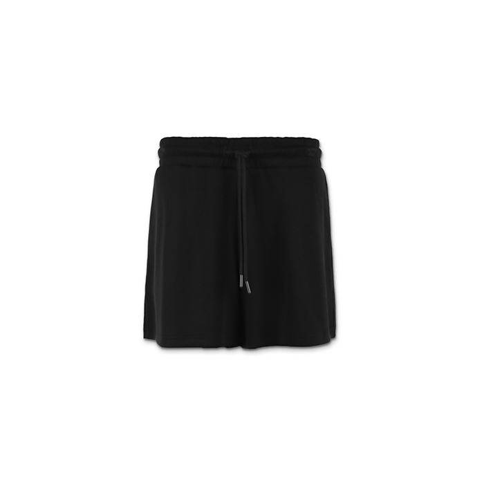 Short femme noir en tissu