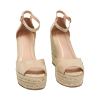 Espadrilles beiges en microfibre