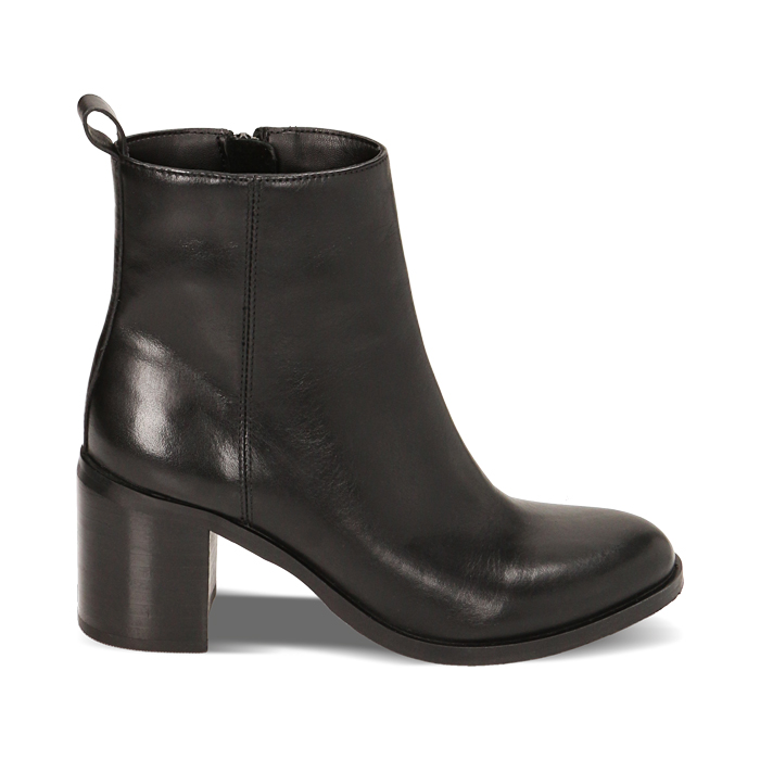 WOMEN SHOES DEMI-BOOT LEATHER NERO