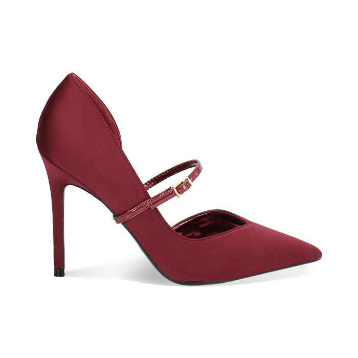 Escarpins femme bordeaux hauts