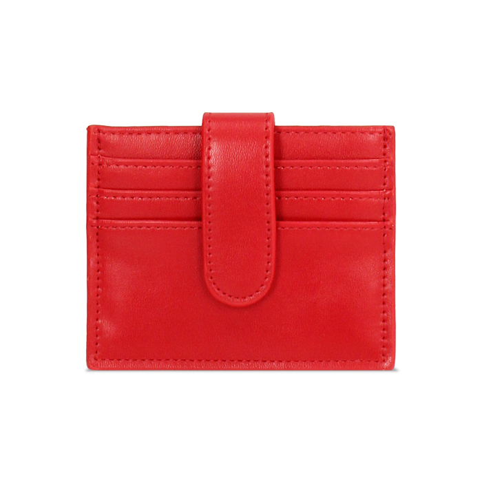 Portefeuille femme rouge simple