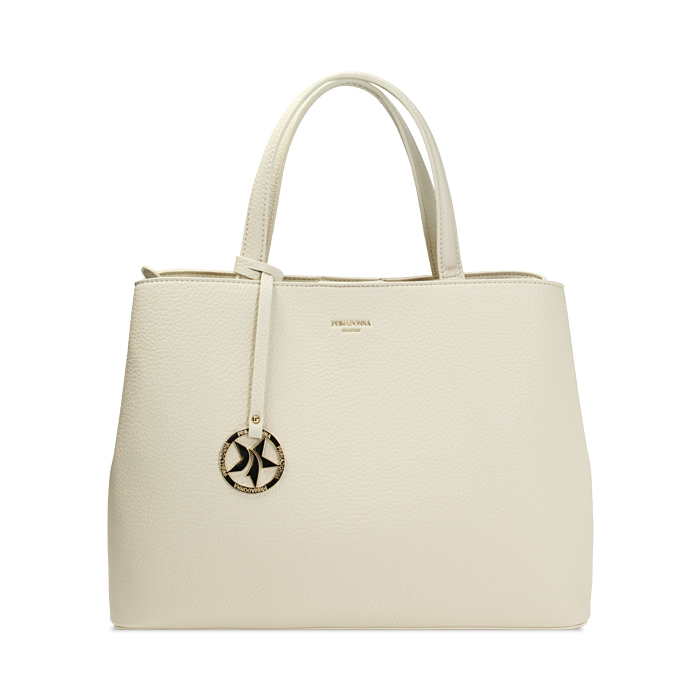 Bolso de mano mujer crema