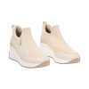 Slip on de mujer beige en tejido