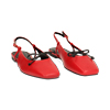 Zapatos planos slingback para mujer rojos simples