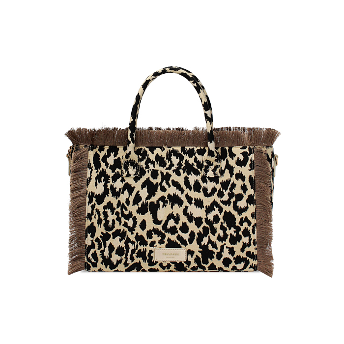 Bolso de mano mujer leopardo en tejido