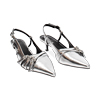 Décolleté slingback argenté élégantes