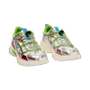 Sneakers donna bianche-argento in tessuto