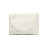 Pochette plage blanche en paille