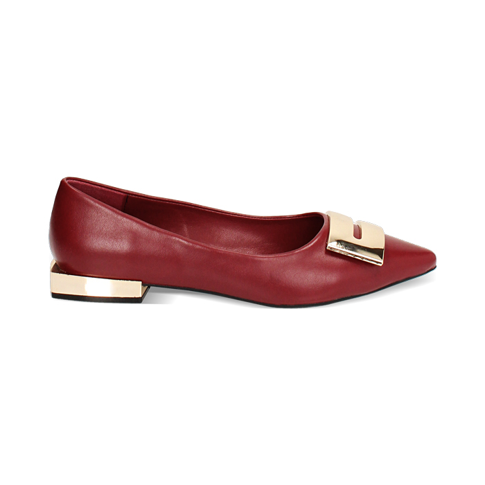 Ballerine cherry con placca oro