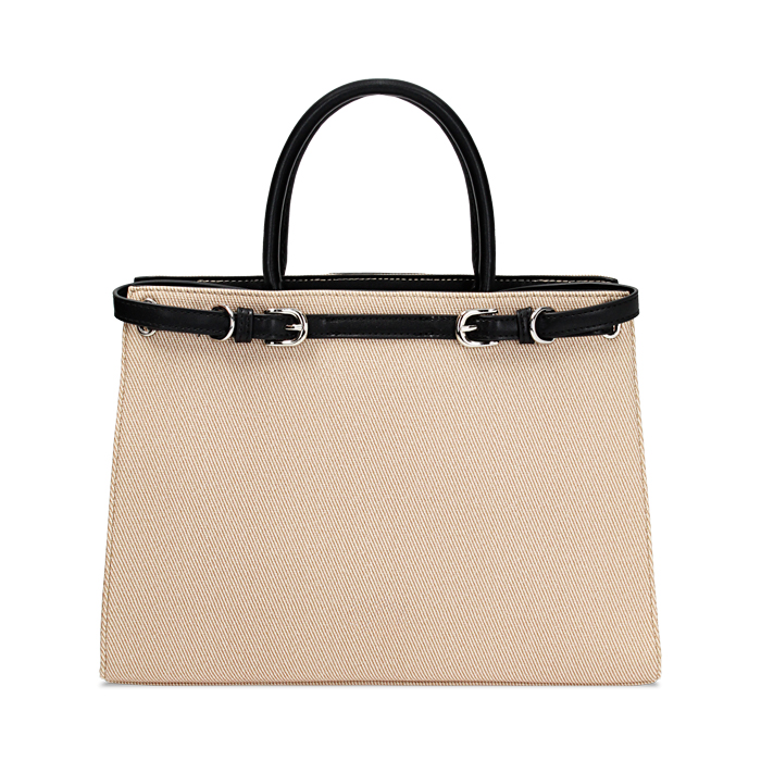 Sac à main femme beige noir