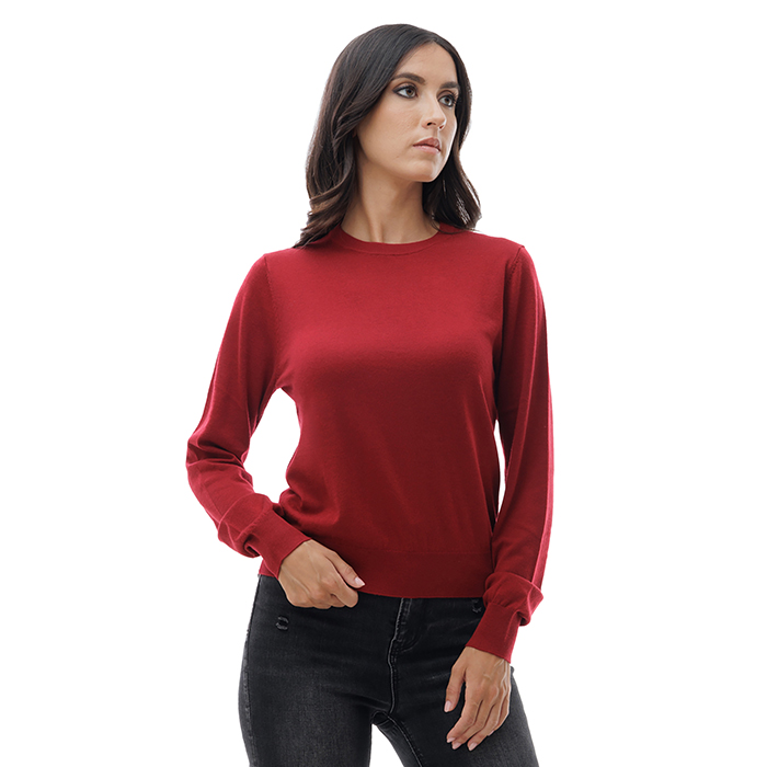 Pull bordeaux en tissu