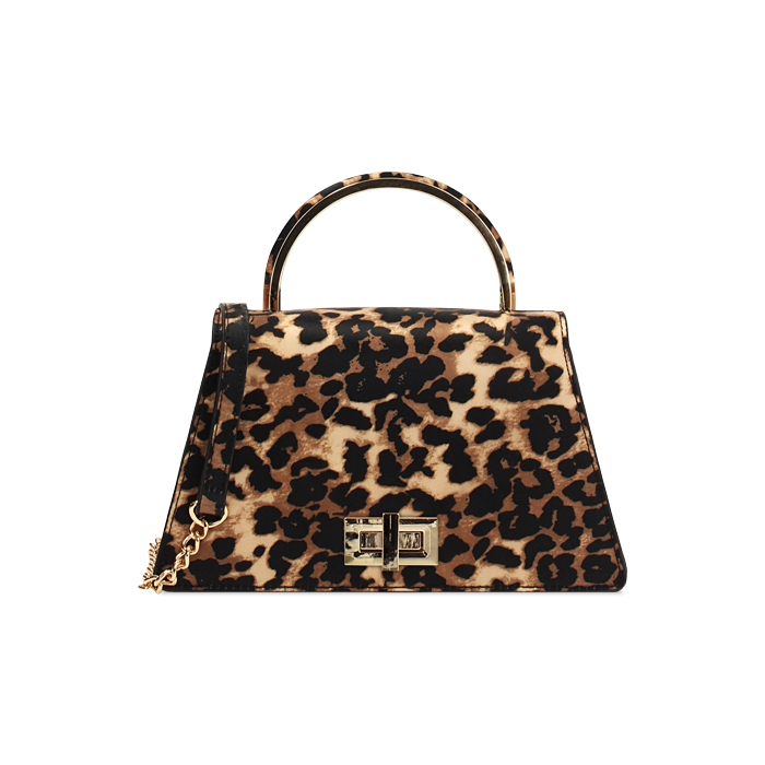 Mini bolso de mujer leopardo en satén