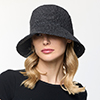 Cappello nero paglia