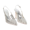 Escarpins slingback femme argent avec pierres