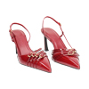 Décolleté slingback donna cherry eleganti in vernice, tacco 7,5 cm