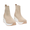 Slip on de mujer beige en tejido