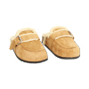 Pantuflas camel chic en microfibra