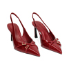 Décolleté slingback cherry in vernice, tacco 7,3 cm