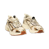 Sneakers donna beige-oro in tessuto