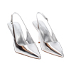 Décolleté slingback de mujer plateados