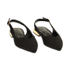 Ballerine slingback donna nere in tessuto