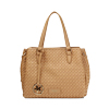 Borsa a mano donna beige intrecciata