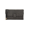 Pochette noire en raphia