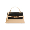 Borsa a mano donna beige-nera