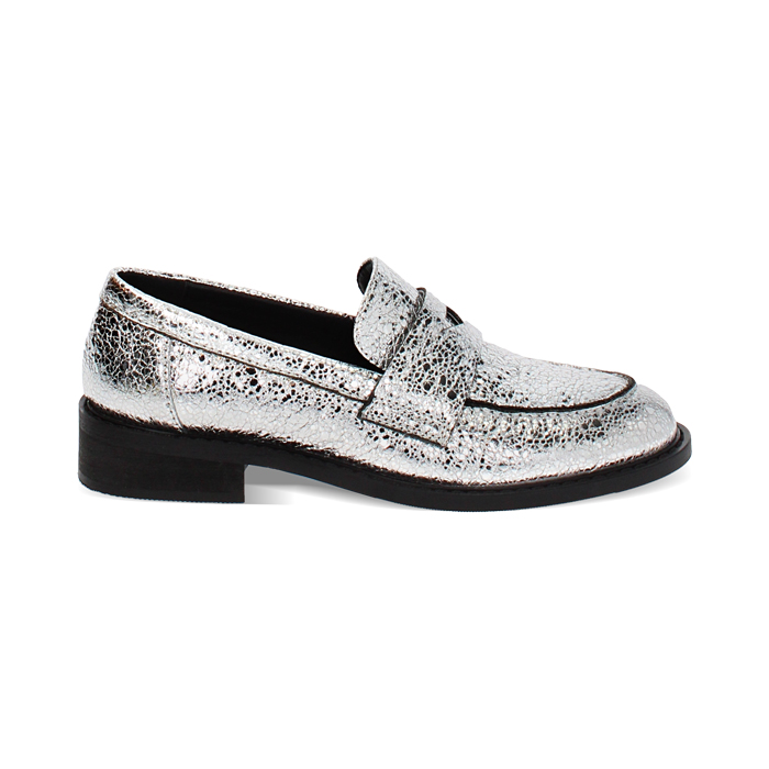 Mocassin argent chic