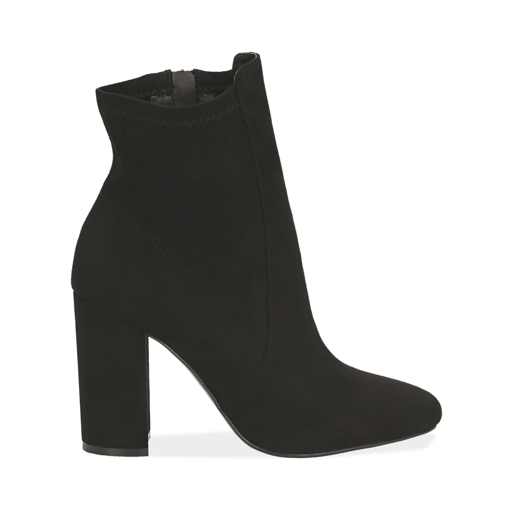 Ankle Boots Neri In Microfibra Tacco 9 5 Cm Primadonna Collection