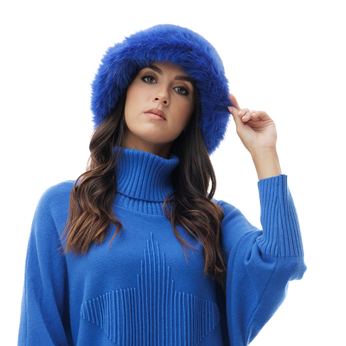 Cappello blu cobalto