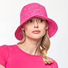 Chapeau fuchsia en paille