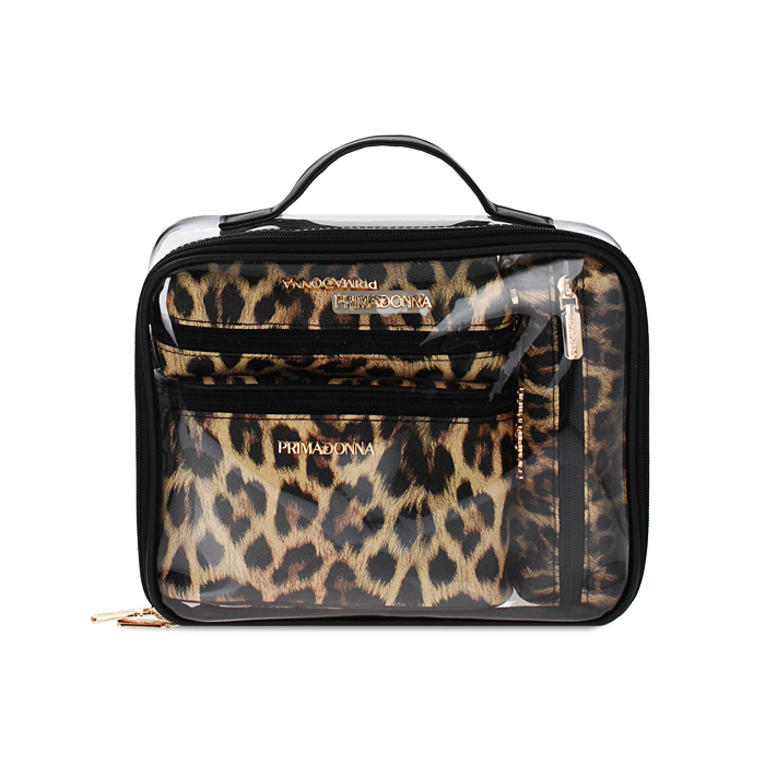 Estuche pequeño con estampado de leopardo