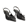 Décolleté slingback femme noires avec petit nœud