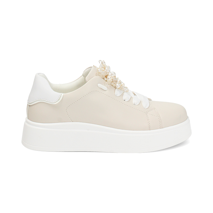 Baskets femme beige