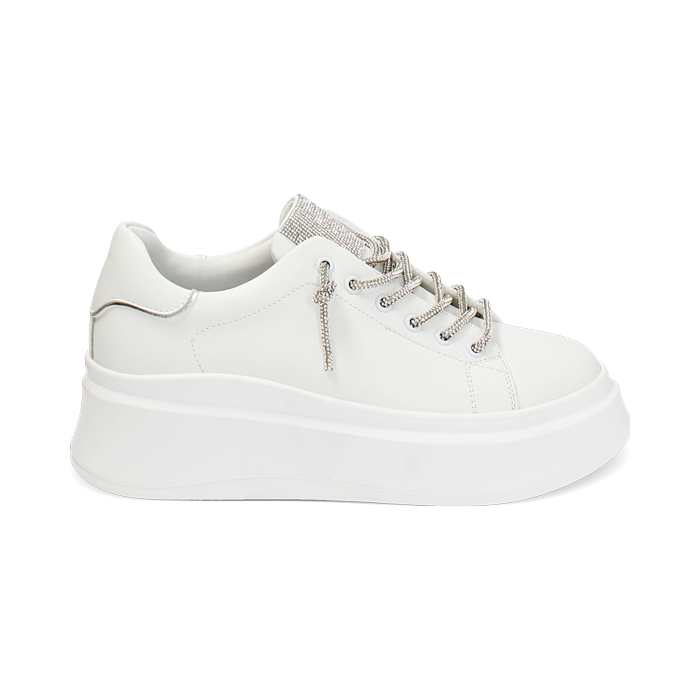 Sneakers bianco-argento