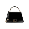 Mini bag donna nera in vernice