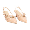 Décolleté slingback donna nude con cinturini, tacco 6 cm