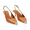 Décolleté slingback donna cognac, tacco 5,5 cm