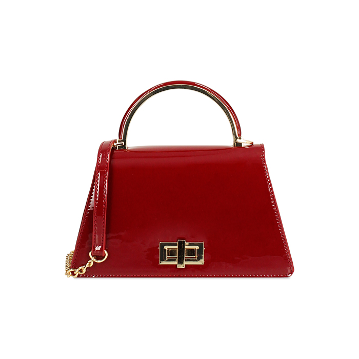 Mini sac femme cerise en vernis