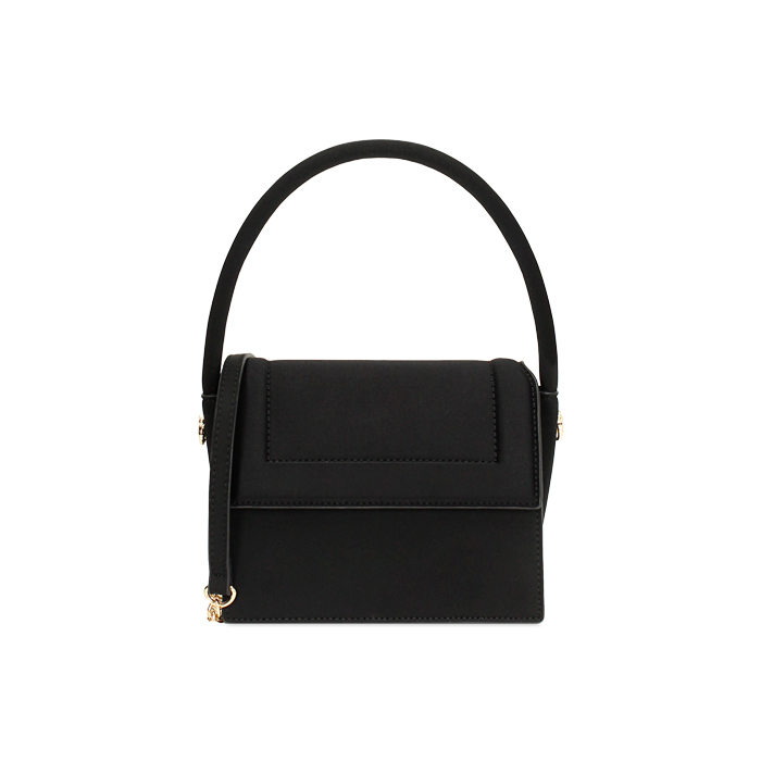 Mini bolso de mujer negro en tejido