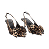 Décolleté slingback donna leopard con fiocco, tacco 5,5 cm