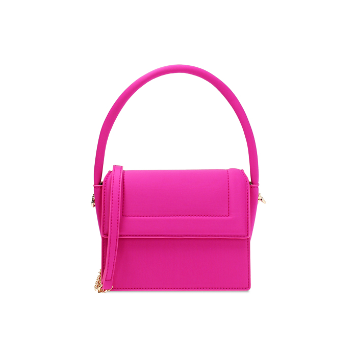 Mini bolsa mujer fucsia en tejido