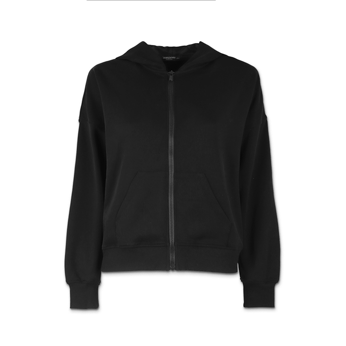 Sweat femme noir en tissu