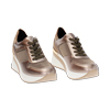 Sneakers bronzo, plateau in gomma 7 cm