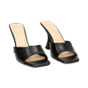 Mules open toe donna nere, tacco 9 cm