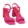 Sandalias fucsia en microfibra, tacón 7 cm 